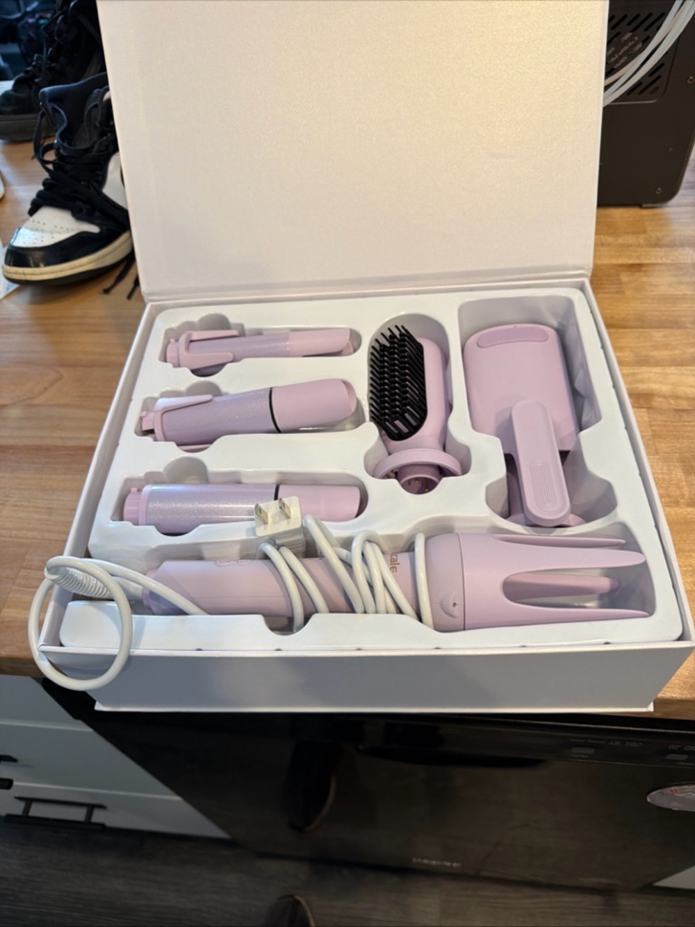 Light Pink 6-in-1 Women Hair Styling Set - Multi-Tool Hot Air Styler